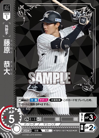 藤原　恭大(千葉ロッテマリーンズ)(OR) 【TBP01-M17OR】